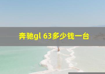 奔驰gl 63多少钱一台